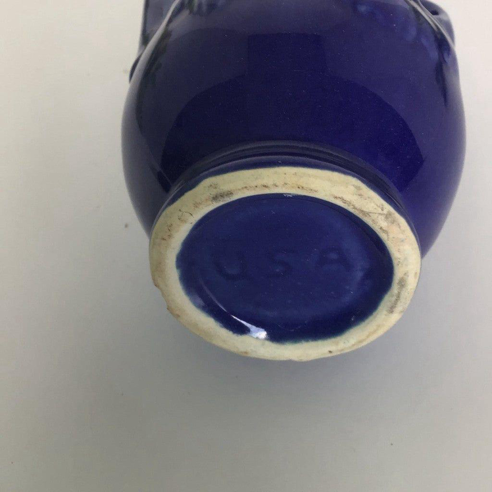 Vintage Shawnee Colbalt Vase with Embossed Flowers - Picture 5 of 7